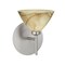 Besa Lighting Domi Mini Sconce, Mocha, Satin Nickel Finish, 1x40W Halogen 1SW-174383-SN - alternate 1